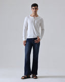 Slim Fit Classic Henley | Ivory