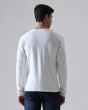 The Ribbed Crewneck | White