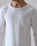 The Ribbed Crewneck | White