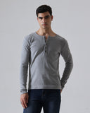Vincent Ribbed Henley | Gray