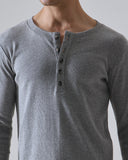 Vincent Ribbed Henley | Gray