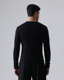 Vincent Ribbed Henley | Black