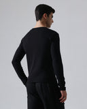 Vincent Ribbed Henley | Black